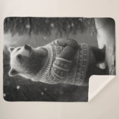 Bear mit einem gemütlichen Pullover Sherpadecke (Vorderseite (Horizontal))