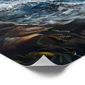 Bear mit einem schimmernden Fisch Poster (Ecke)