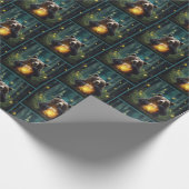 Bear mit Jar of Fireflies Geschenkpapier (Ecke)