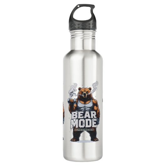 Bear Mode Activated 2026 Edelstahlflasche (Vorderseite)