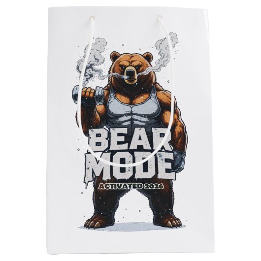 Bear Mode Activated 2026 Mittlere Geschenktüte (Vorderseite)