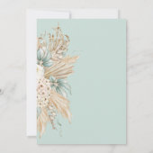 Bear Modern Boho Gender neutral Baby Dusche Einladung (Rückseite)