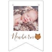 Bear Monthly Foto Erster Geburtstag Wimpelkette (Zweite Fahne)