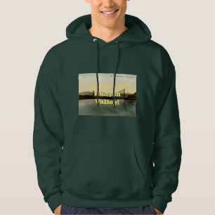Bear Mountain Bridge, Hudson River NY Vintag 1927 Hoodie