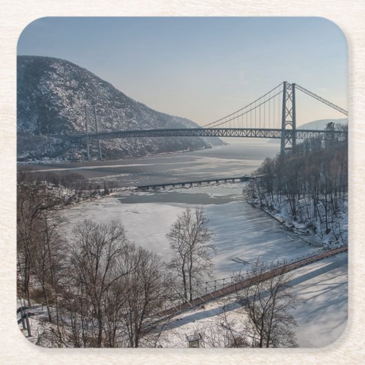 Bear Mountain-Brücke Rechteckiger Pappuntersetzer (Vorderseite)