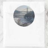 Bear Mountain-Brücke Runder Aufkleber (Tasche)