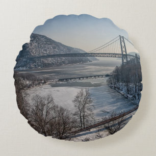 Bear Mountain-Brücke Rundes Kissen