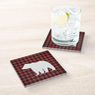 Bear Mountain Buffalo Karo Marble Stone Untersetze Glasuntersetzer