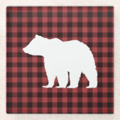 Bear Mountain Buffalo Karo Marble Stone Untersetze Glasuntersetzer (Vorderseite)