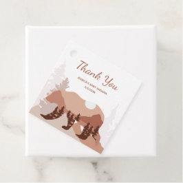 Bear Mountain Forest Boy Babydusche Geschenkanhänger