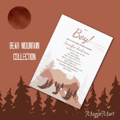 Bear Mountain Forest Boy Kinderdusche Einladung