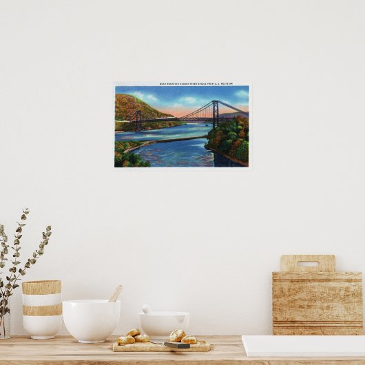 Bear Mountain Hudson River Bridge Poster (Küche)