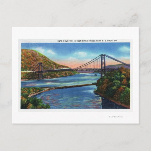 Bear Mountain Hudson River Bridge Postkarte (Vorderseite)