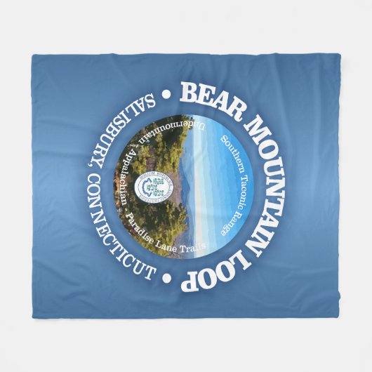 Bear Mountain Loop (rd) Fleecedecke (Vorderseite (Horizontal))