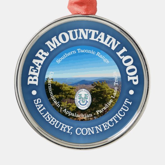Bear Mountain Loop (rd) Ornament Aus Metall (Vorne)