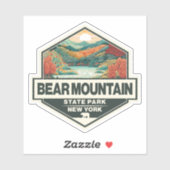 Bear Mountain Staat Park New York Travel Art Abzei Aufkleber (Blatt)
