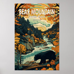 Bear Mountain State Park New York Reise Vintage Poster