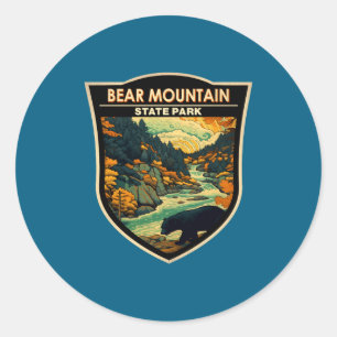Bear Mountain State Park New York Reise Vintage  Runder Aufkleber