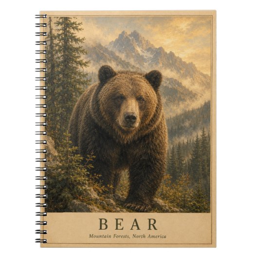 Bear Mountain Wälder VINTAGE Notizblock (Vorderseite)