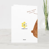 Bear & Mouse Frohe Weihnachtswatercolor-Karte Karte (Rückseite)