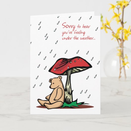 Bear Mushroom wird gut Karte (Gelbe Blume)