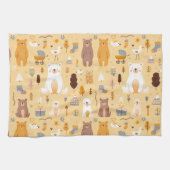 Bear-Muster Geschirrtuch (Horizontal)