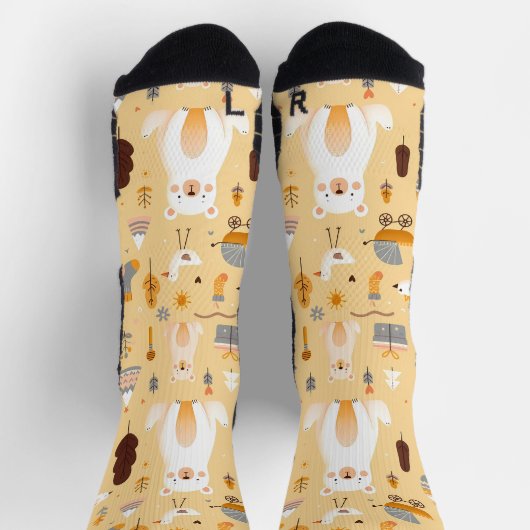 Bear-Muster Socken (Oben)