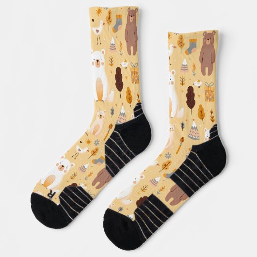 Bear-Muster Socken (Links)