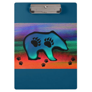 Bear Northern Lights Spirit Bear Klemmbrett