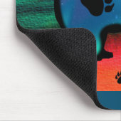 Bear Northern Lights Spirit Bear Mousepad (Ecke)
