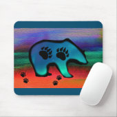 Bear Northern Lights Spirit Bear Mousepad (Mit Mouse)