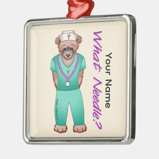 Bear Nurse Ornament Aus Metall (Links)