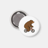 Bear on a Bike – Wild Ride Vibes Magnet (Vorderseite/Rückseite)