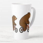 Bear on a Bike – Wild Ride Vibes Milchtasse (Rechte Ecke)
