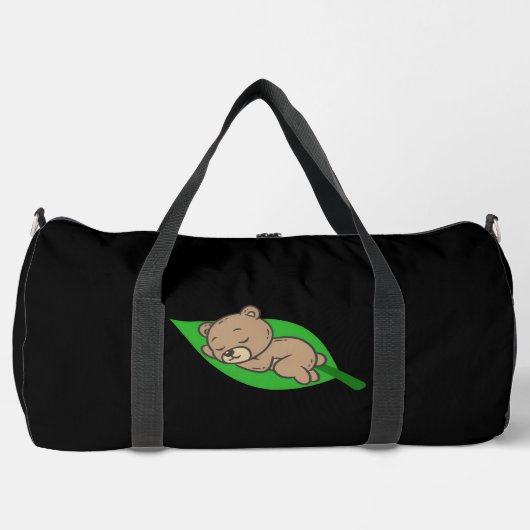 Bear on a Leaf Large Duffle Bag (Vorderseite)