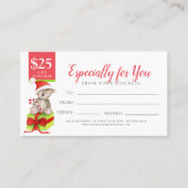 Bear on Christmas Geschenk $25 Geschenkgutschein Rabattkarte (Vorderseite)