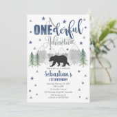 Bear onderful Adventure Birthday Einladung 1. (Stehend Vorderseite)