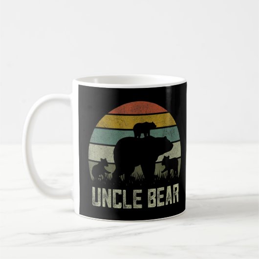 Bear Onkel Three Cub Kinder Vater Day Onkel Kaffeetasse (Links)