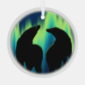 Bear Ornament Personalisiert Aurora Bären Dekorati Aus Glas (Rückseite)