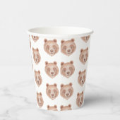 Bear Pattern Party Cups - Niedliches Teddy Bären F Pappbecher (Rechts)