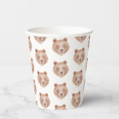 Bear Pattern Party Cups - Niedliches Teddy Bären F Pappbecher (Vorderseite)