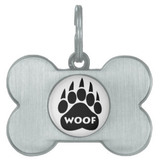 Bear Paw Gay Pride "WOOF" Hundetag Bone geformt Tiermarke
