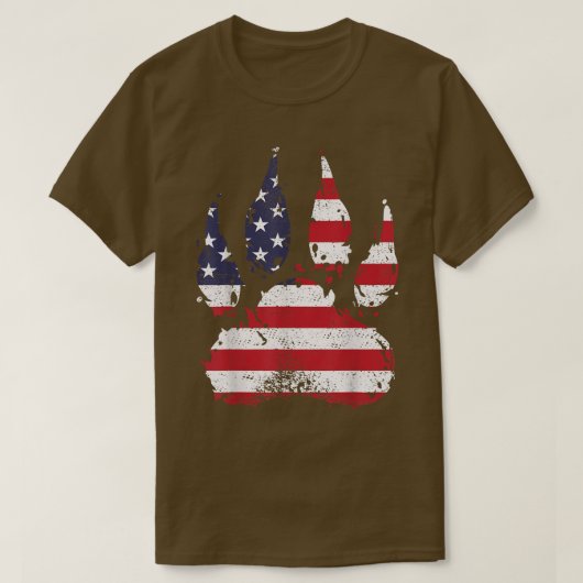 Bear Paw Native American FLAG 277 T-Shirt (Design vorne)
