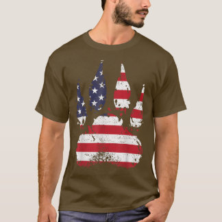 Bear Paw Native American FLAG 277 T-Shirt