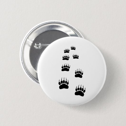 Bear Paw Prints Button (Vorne & Hinten)