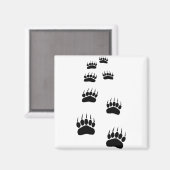Bear Paw Prints Magnet (Vorderseite/Rückseite)