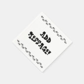 Bear Paw Prints, Nachricht hinzufügen! Serviette (Ecke)