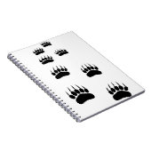 Bear Paw Prints Notizblock (Rechte Seite)