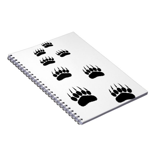 Bear Paw Prints Notizblock (Rechte Seite)