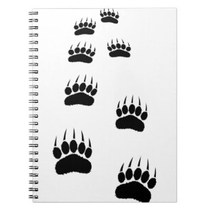 Bear Paw Prints Notizblock